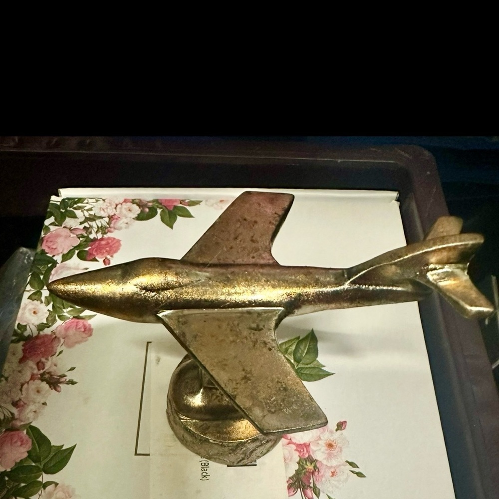 Urban Outfitters Gold Airplane Wall Hook